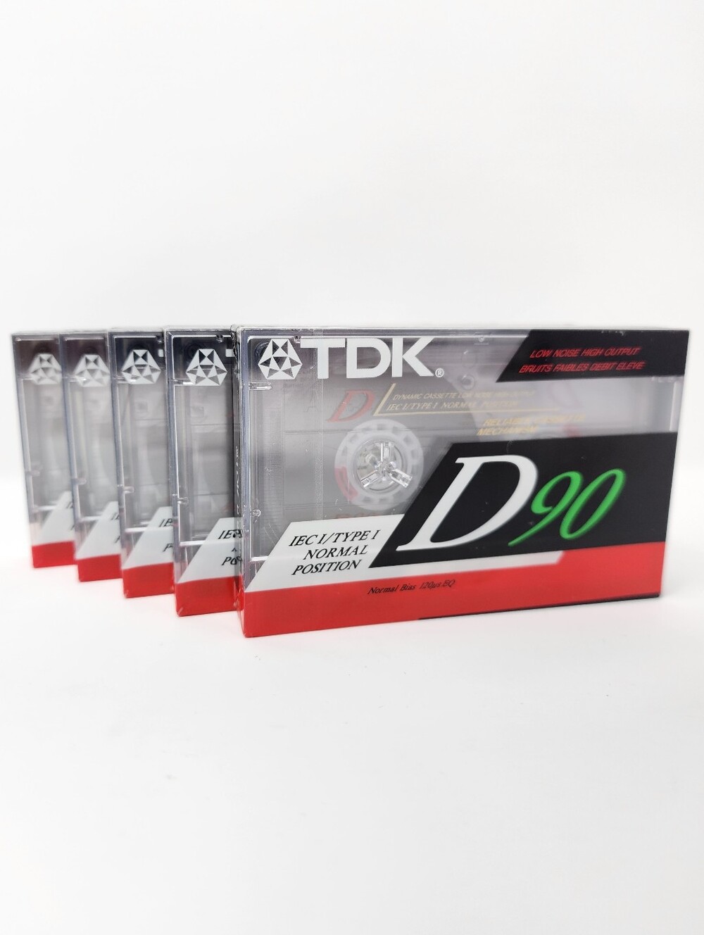 TDK D90 Blank Audio Cassette Tape Lot Of 5